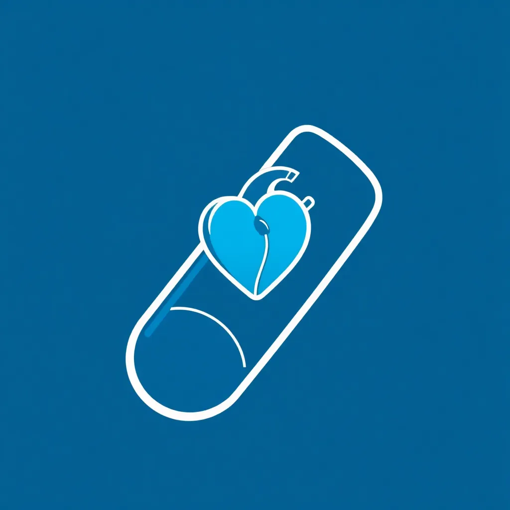 Logo de RESPIROX - icono de tubo de oxígeno con corazón azul
